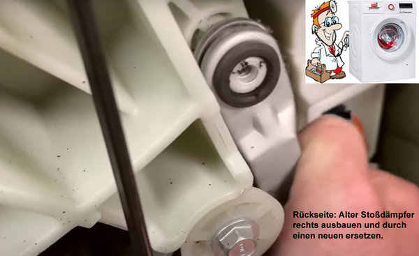 3 Stück Stroßdämpfer SUSPA 80 N passend für Waschmaschine Bosch Siemens Ersatzteil Nr. 00742719