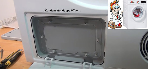 Wartungsklappe Servicetür Wärmetauscher passend für Trockner Bosch Siemens Ersatzteil Nr. 00646776